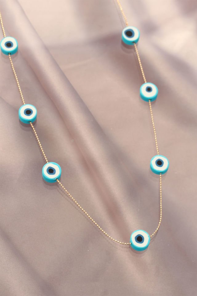 Nazar Boncuk Model Fimo Kolye