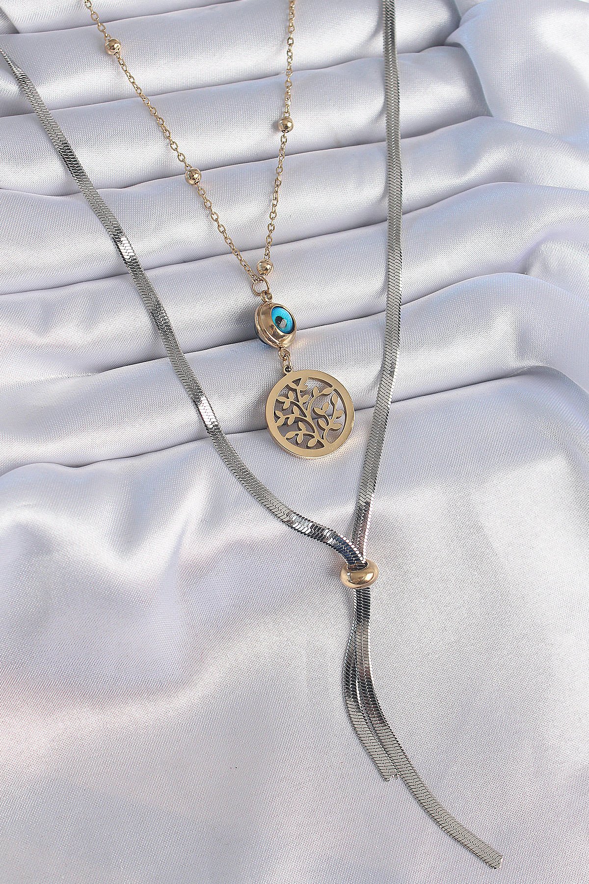 Mix Renk Nazar Boncuk Kolye