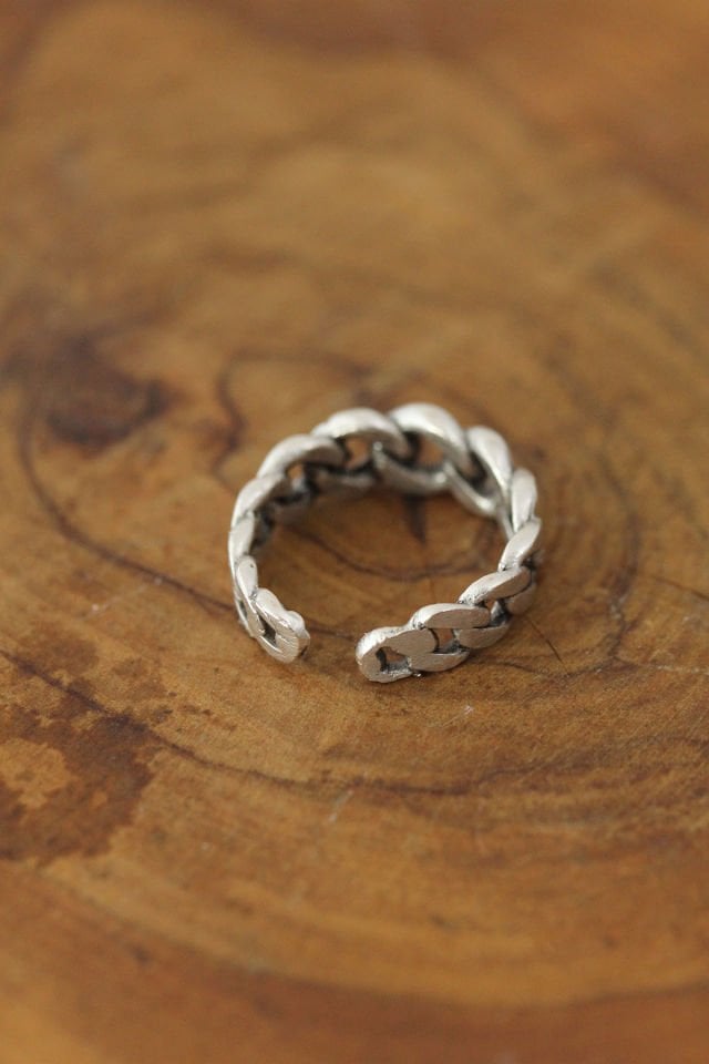 Zincir Model Metal Ayarlanabilir Erkek Yüzük