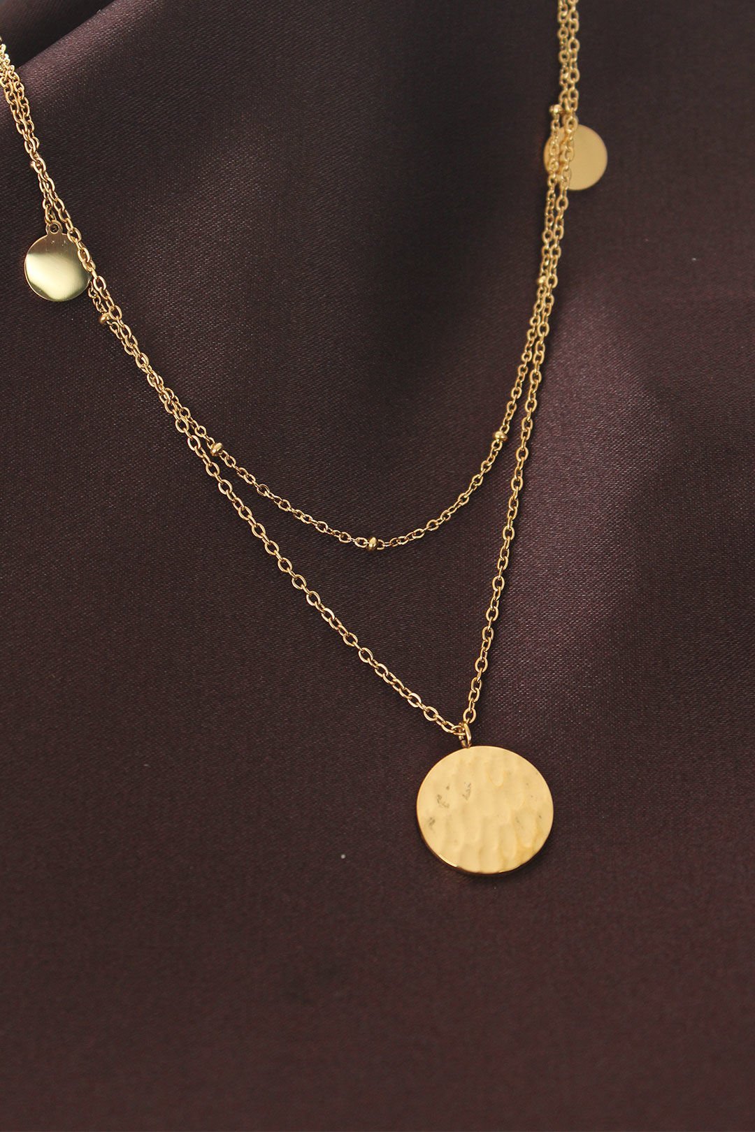 Çelik Çift Zincirli Kolye