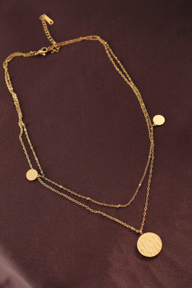 Çelik Çift Zincirli Kolye