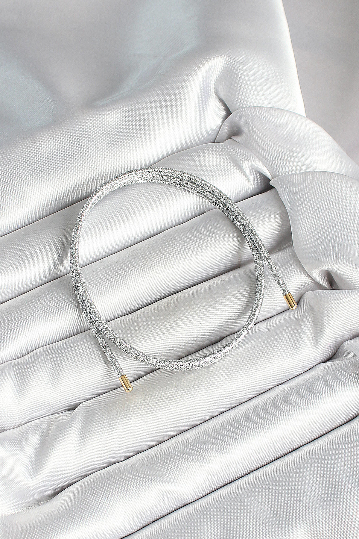 Mıknatıslı Gümüş Renk Sarmal Kadın Bileklik