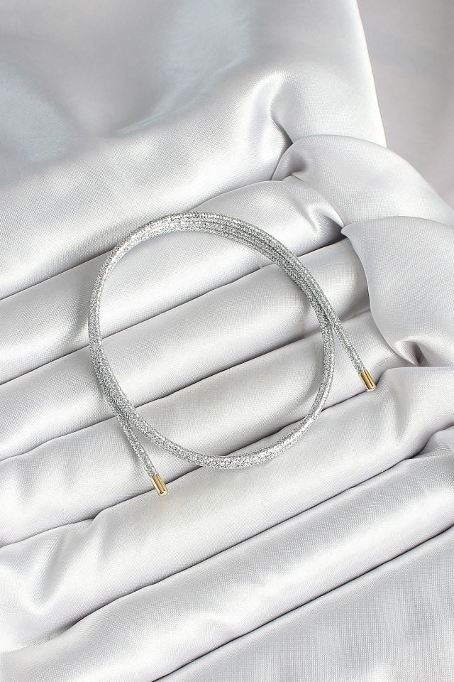 Mıknatıslı Gümüş Renk Sarmal Kadın Bileklik